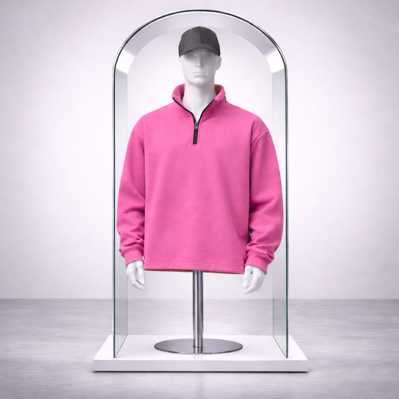 Pembe Toptan Yarım Fermuarlı Kışlık Polar Mont 5'li Seri