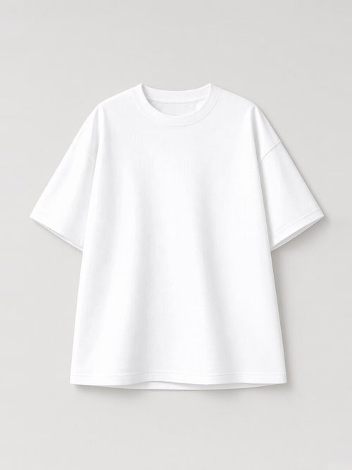 Toptan Ağır Gramajlı Oversize Tişört 18-1 Compact Penye 210 Gr 5'li Seri — beyaz