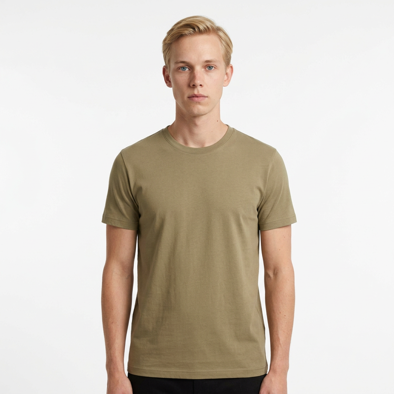 Haki Toptan Tişörtify Unisex Bisiklet Yaka Tişört 5'li Seri