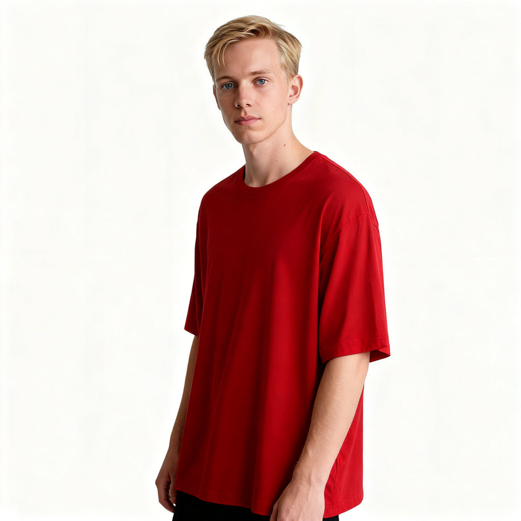 Toptan Unisex Loose Fit Bisiklet Yaka Tişört 5'li Seri