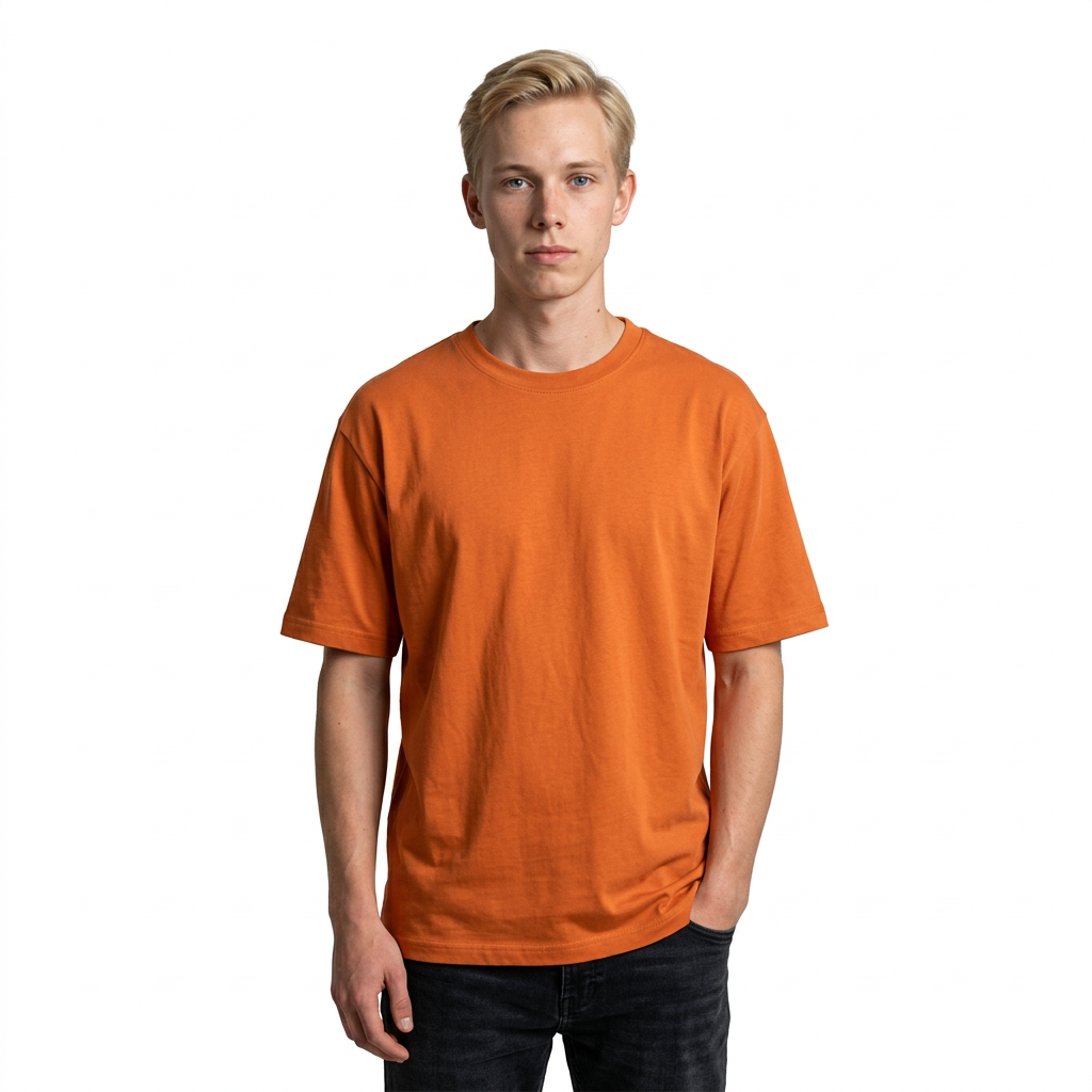 Toptan Unisex Loose Fit Bisiklet Yaka Tişört 5'li Seri