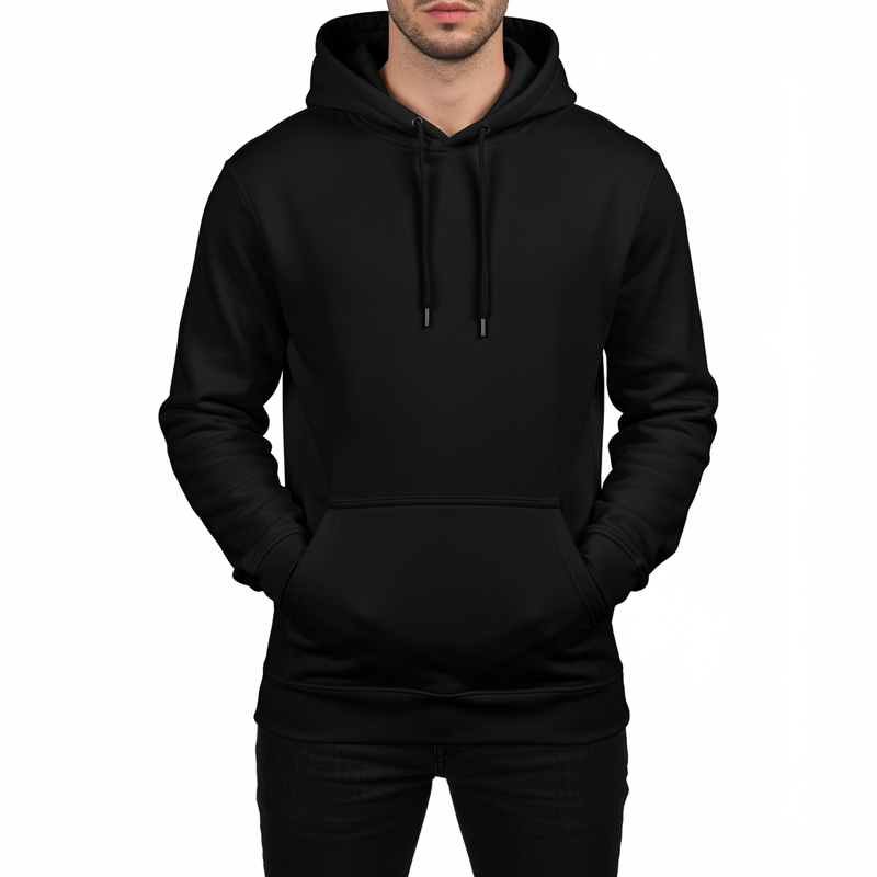 Siyah Toptan Unisex Hoodie 5'li Seri