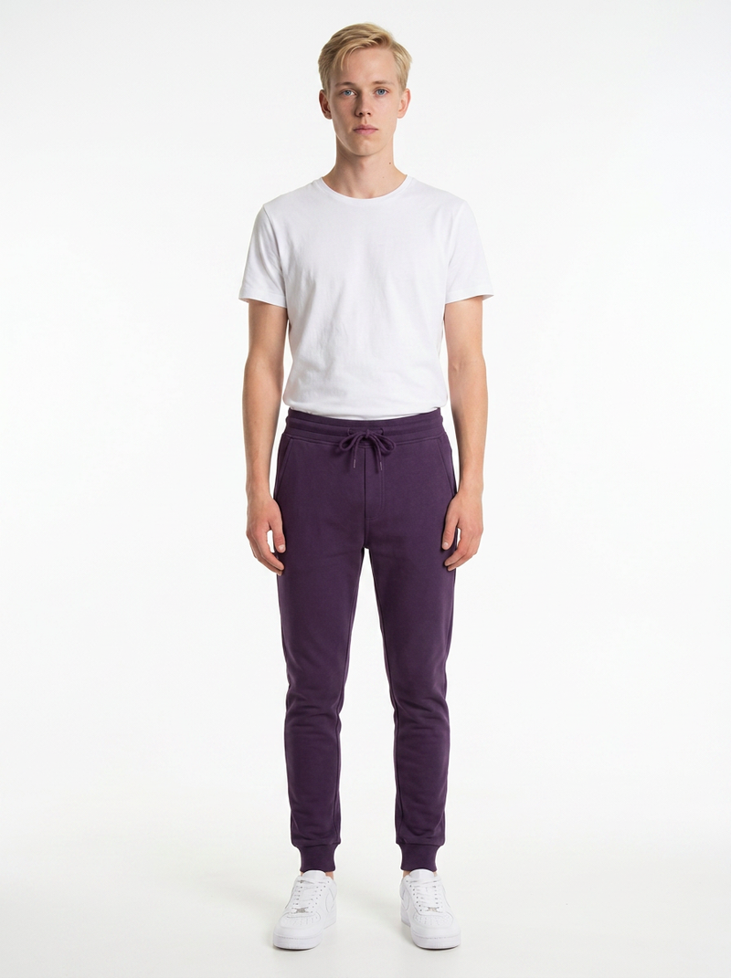 Koyu Mor Toptan Unisex Jogger Eşofman Altı 5'li Seri