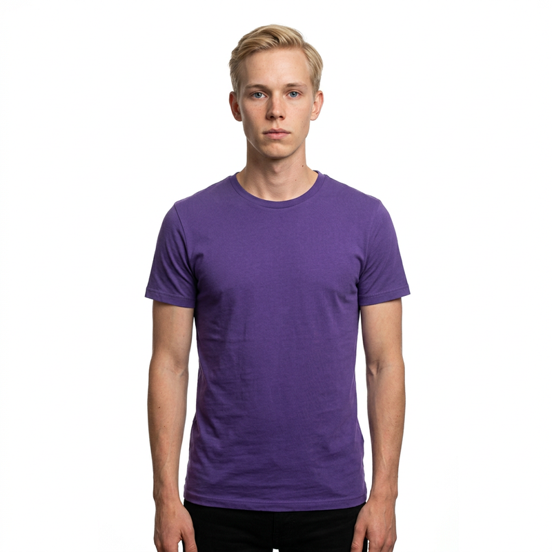 Mor Toptan Tişörtify Unisex Bisiklet Yaka Tişört 5'li Seri