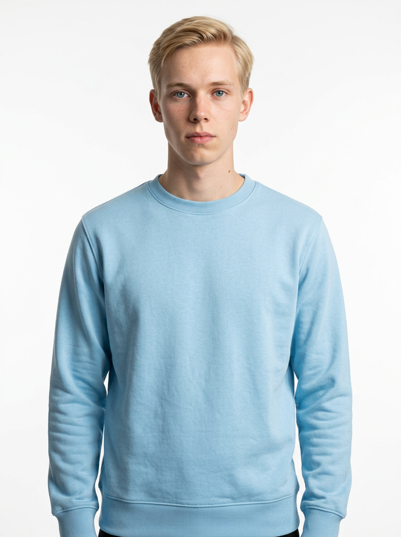 Buz Mavisi Toptan Unisex Sweatshirt 5'li Seri