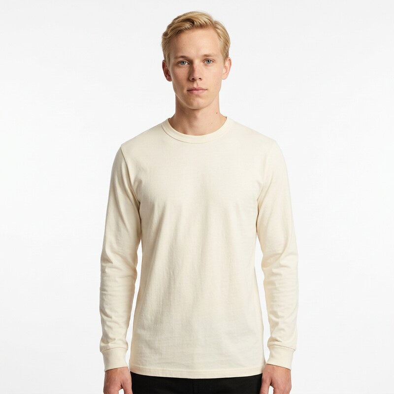 Krem Toptan Unisex Uzun Kol Tişört 5'li Seri