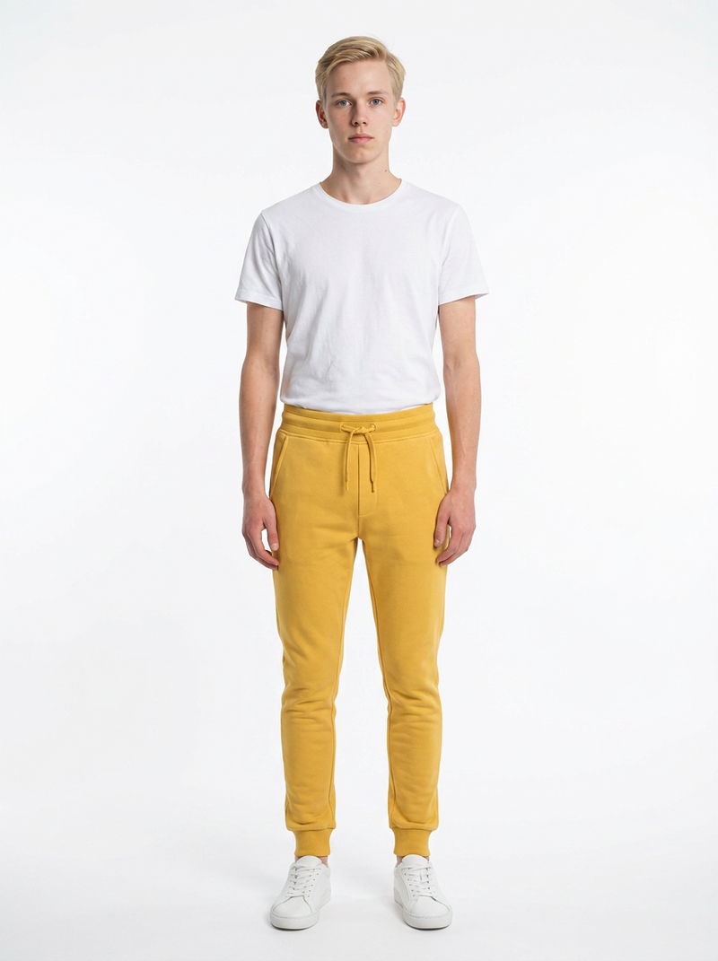 Sarı Toptan Unisex Jogger Eşofman Altı 5'li Seri