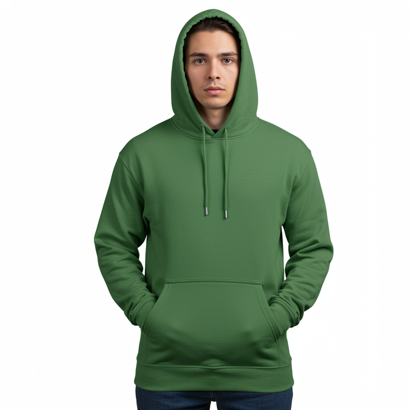 Çimen Yeşili Toptan Unisex Hoodie 5'li Seri