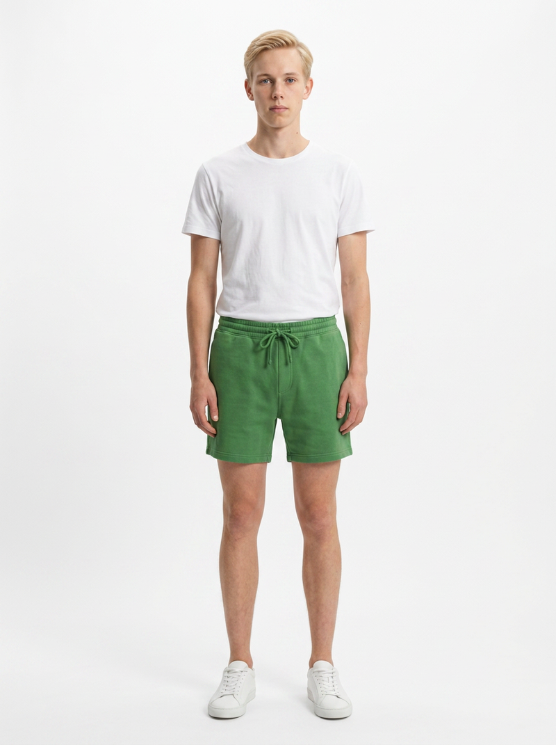 Çimen Yeşili Toptan Unisex Şort 5'li Seri