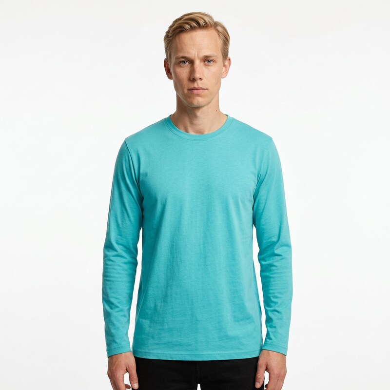 Turkuaz Toptan Unisex Uzun Kol Tişört 5'li Seri