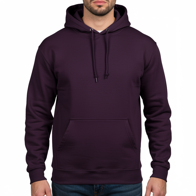 Koyu Mor Toptan Unisex Hoodie 5'li Seri