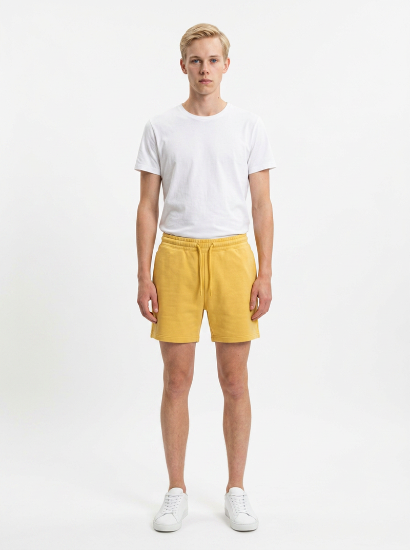 Sarı Toptan Unisex Şort 5'li Seri