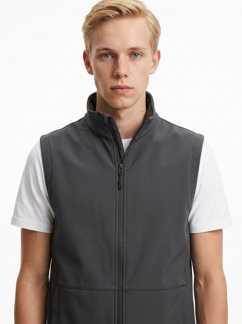Füme Toptan Softshell Kolsuz Yelek 5'li Seri