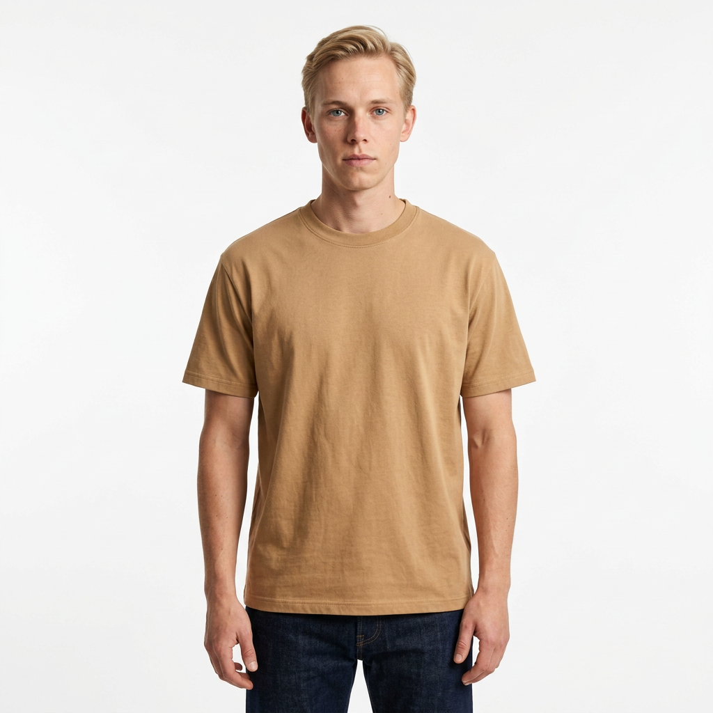 Toptan Unisex Loose Fit Bisiklet Yaka Tişört 5'li Seri