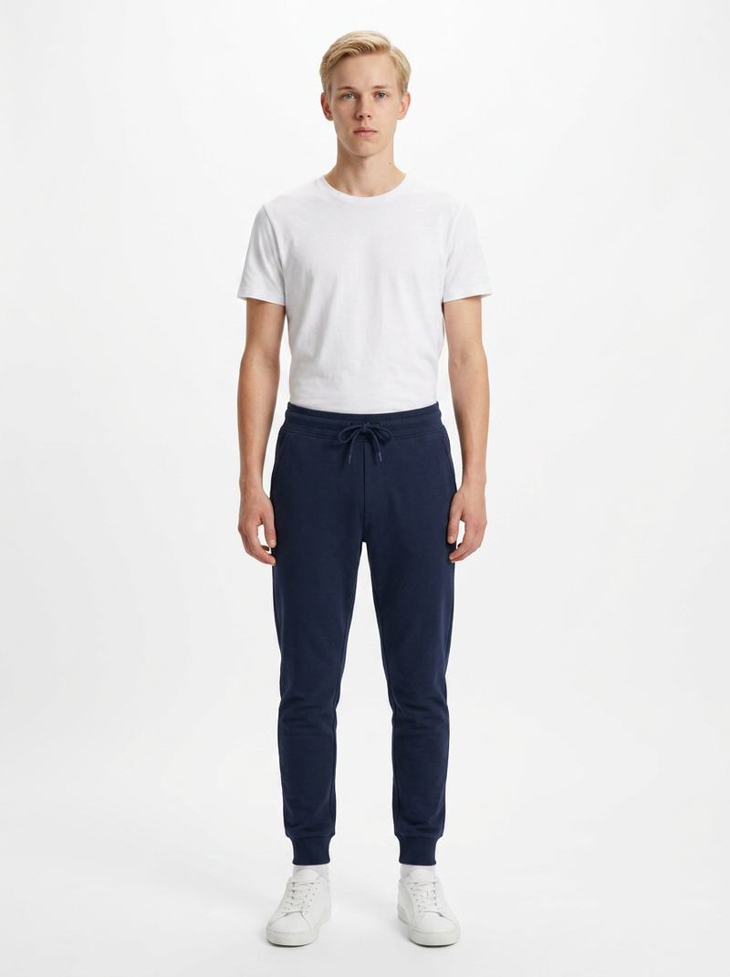 Lacivert Toptan Unisex Jogger Eşofman Altı 5'li Seri