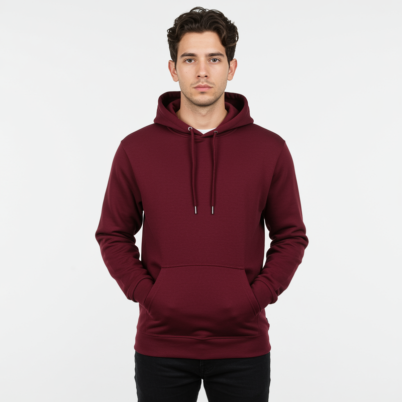 Bordo Toptan Unisex Hoodie 5'li Seri