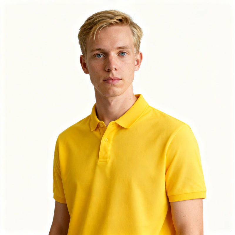 Sarı Toptan POLO YAKA TİŞÖRT 5'li Seri