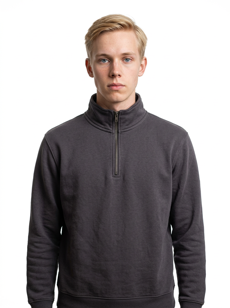 Toptan Yarım Fermuarlı Sweatshirt 5'li Seri