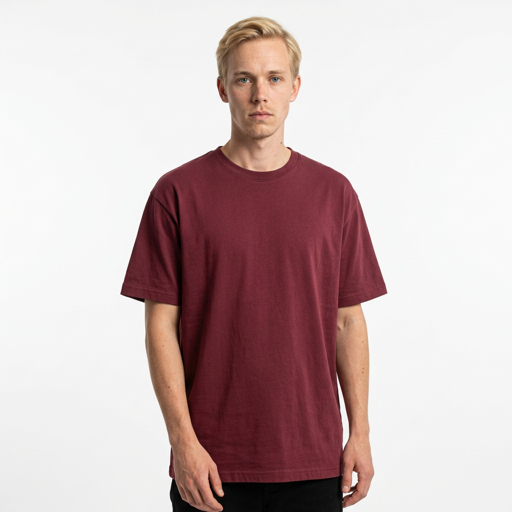 Toptan Unisex Loose Fit Bisiklet Yaka Tişört 5'li Seri