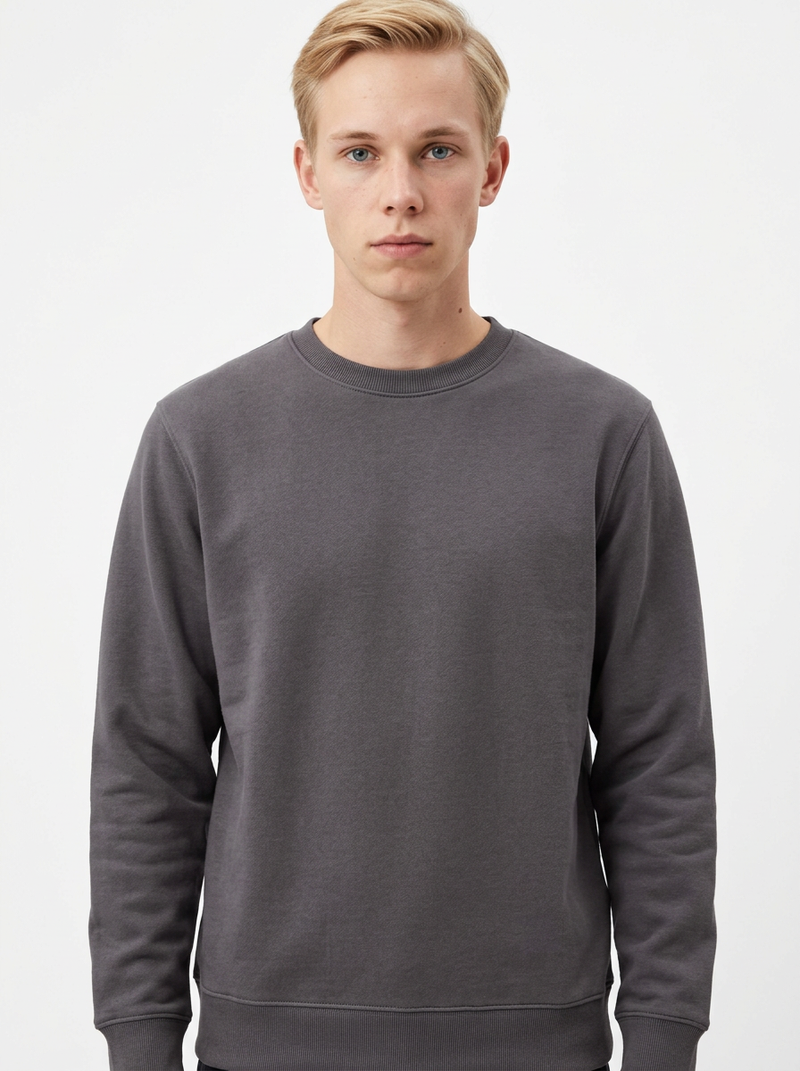 Gri Toptan Unisex Sweatshirt 5'li Seri