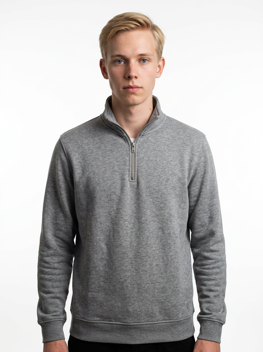 Toptan Yarım Fermuarlı Sweatshirt 5'li Seri