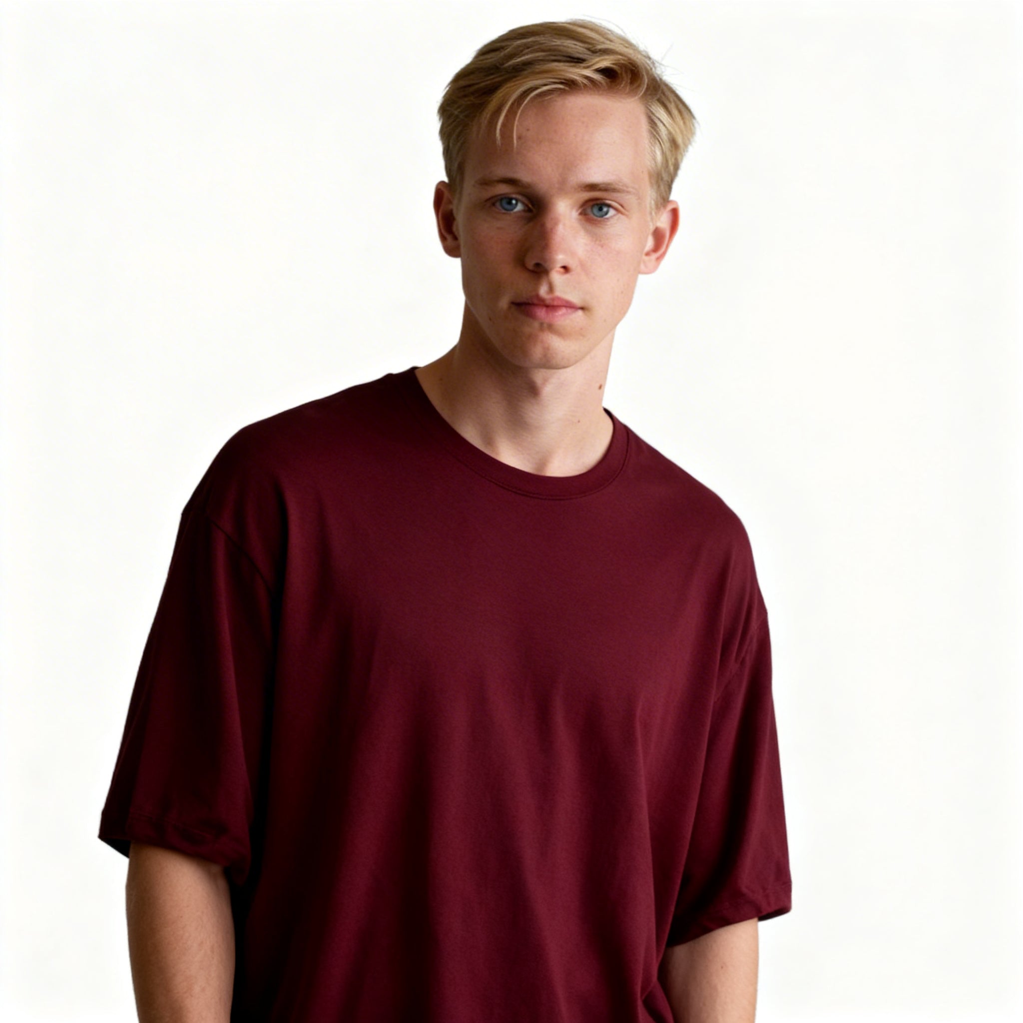 Toptan Unisex Loose Fit Bisiklet Yaka Tişört 5'li Seri