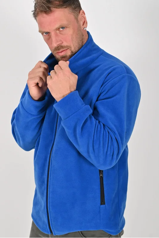 Unisex Kışlık Polar Mont - SAX / MAVİ